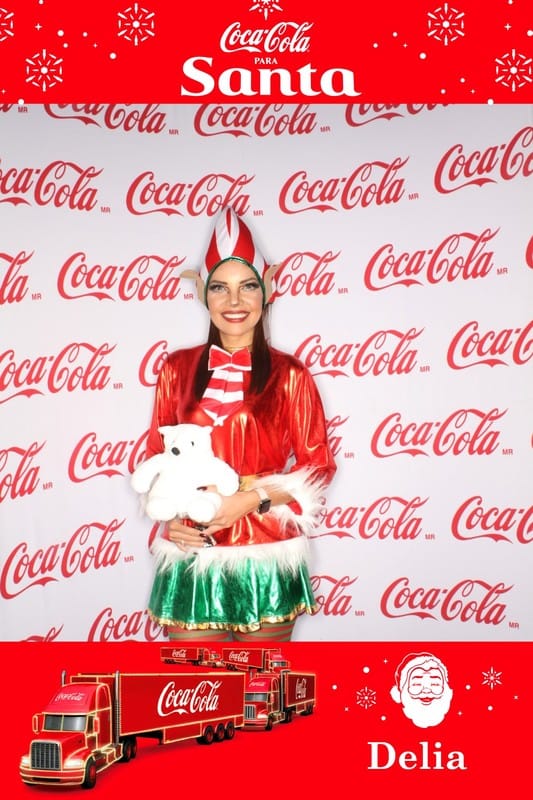 Photo booth en el ﻿encendido del árbol Coca-Cola 2016
