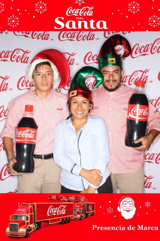 Photo booth en el ﻿encendido del árbol Coca-Cola 2016