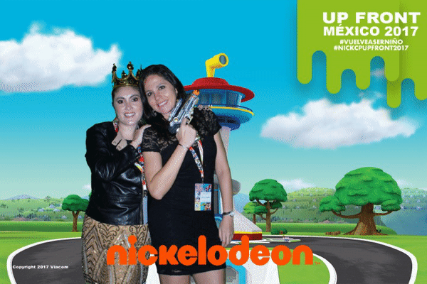 Photo booth Green screen+Hashtag printer en Nickelodeon Upfront 2017